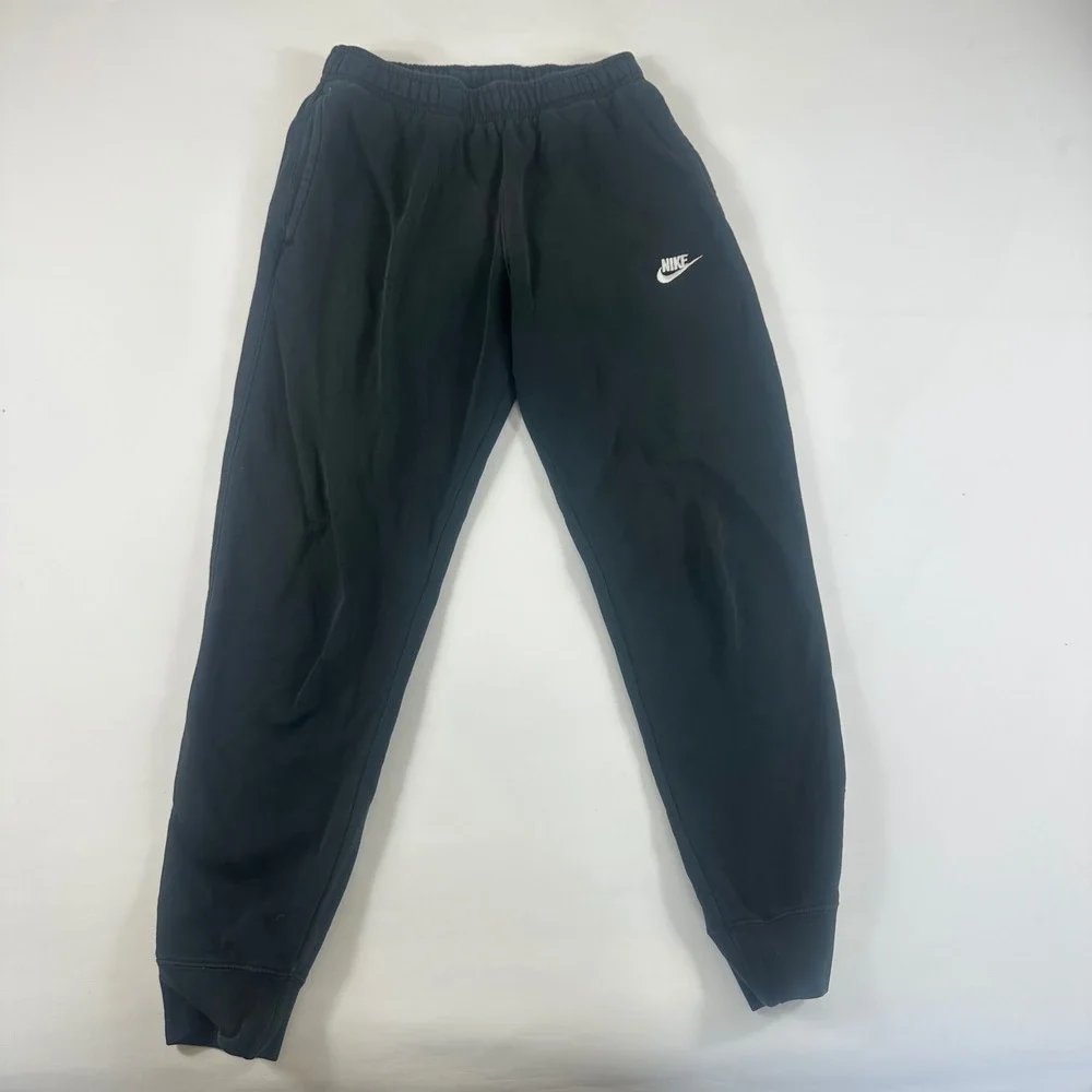 Nike Dri-FIT Joggers Sweatpants Black Small Logo‎ Athletic Casual Comfort